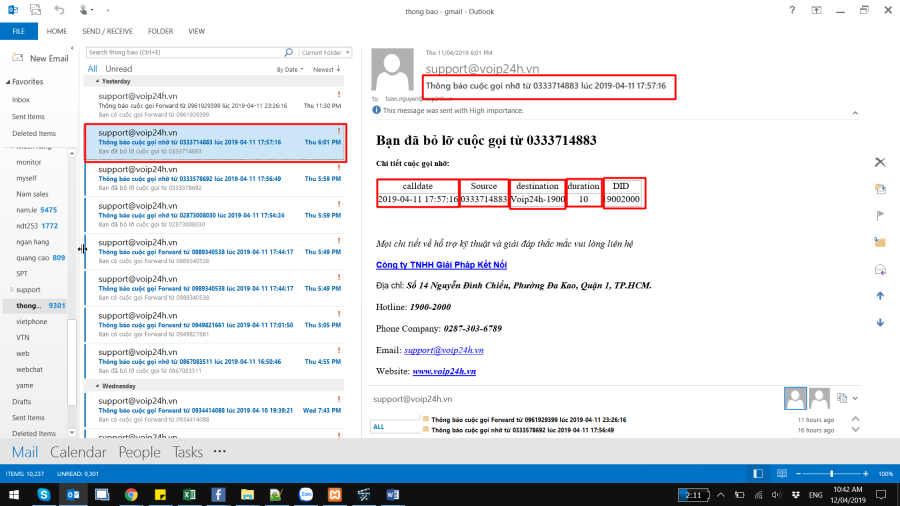 GIẢI PHÁP MISSED CALL TO EMAIL - KHÔNG ĐỂ MẤT KHÁCH HÀNG Missed call to email thong tin - GIẢI PHÁP MISSED CALL TO EMAIL - KHÔNG ĐỂ MẤT KHÁCH HÀNG