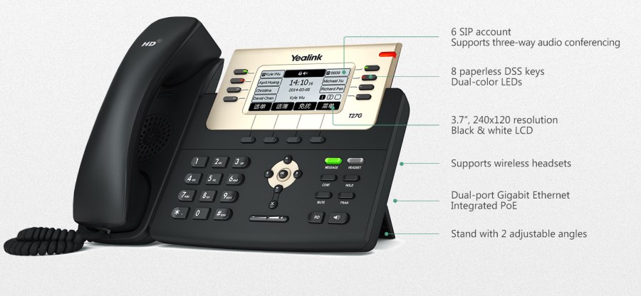 Điện thoại IP yealink T27G Điện thoại IP yealink T27G