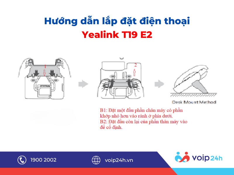 22 03 - Hướng dẫn lắp đặt sử dụng điện thoại Yealink T19 E2