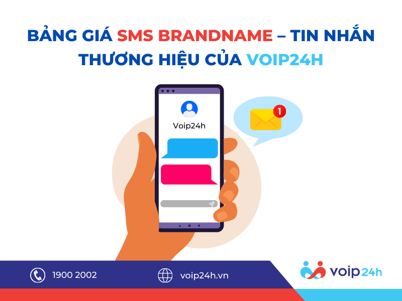 161 - Bảng giá SMS Brandname - tin nhắn thương hiệu của VOIP24H