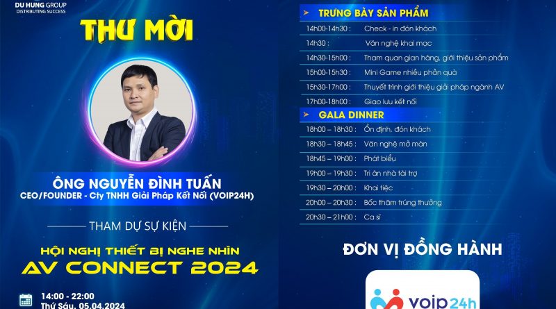 thu moi nguyen dinh tuan 800x445 - VOIP24H ĐỒNG HÀNH CÙNG DU HƯNG TRONG HỘI NGHỊ THIẾT BỊ NGHE NHÌN – AV CONNECT 2024