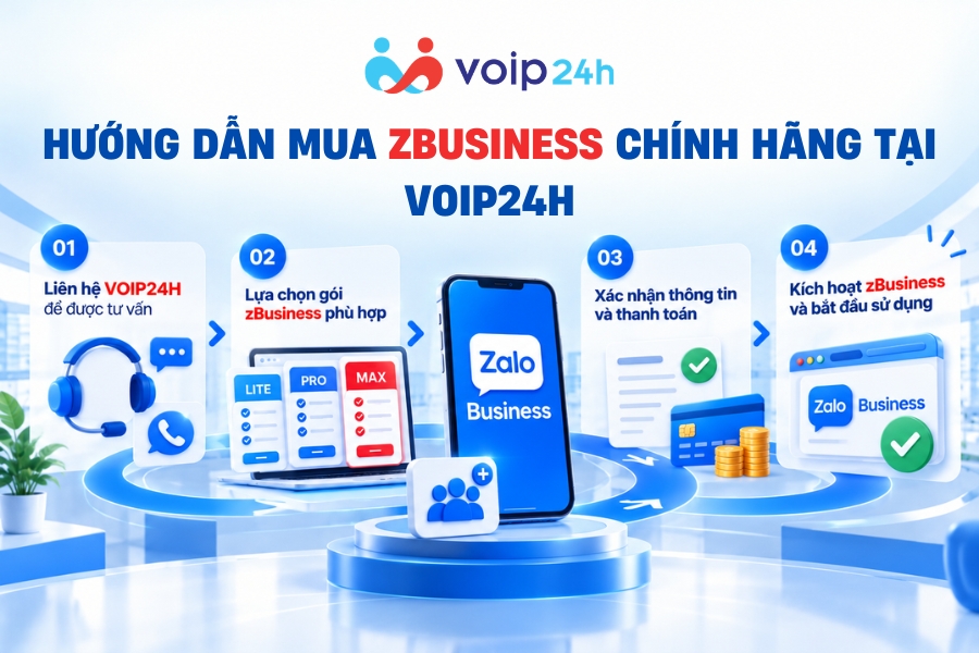 Mua zBusiness: Bảng Giá Lite, Pro, Max Full VAT 2026 Huong dan mua zBusiness chinh hang tai VOIP24H - Mua zBusiness: Bảng Giá Lite, Pro, Max Full VAT 2026